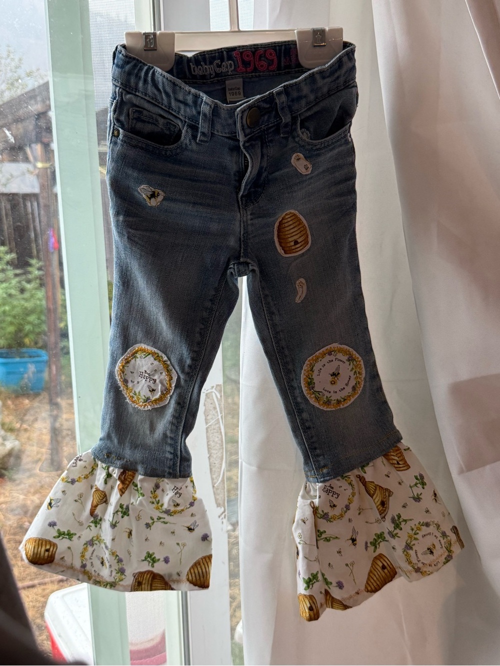 3T GAP Girls Jeans with Floral Ruffle